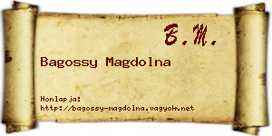 Bagossy Magdolna névjegykártya